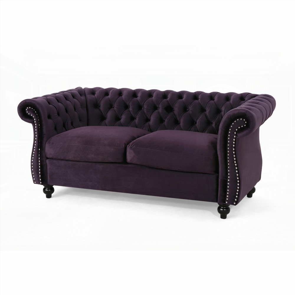Plush Comfort Loveseat with Traditional Chesterfield Style|Deep Button Tufting