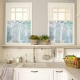 thumbnail image 4 of Blue Ocean Shell Kitchen Curtains and Valances Set, Rod Pocket Curtains Tier for Bedroom Living Room Cafe 24 Inch Length, Coastal Beach Starfish Coral Kitchen Curtains for Window 3 Piece Set, 4 of 6