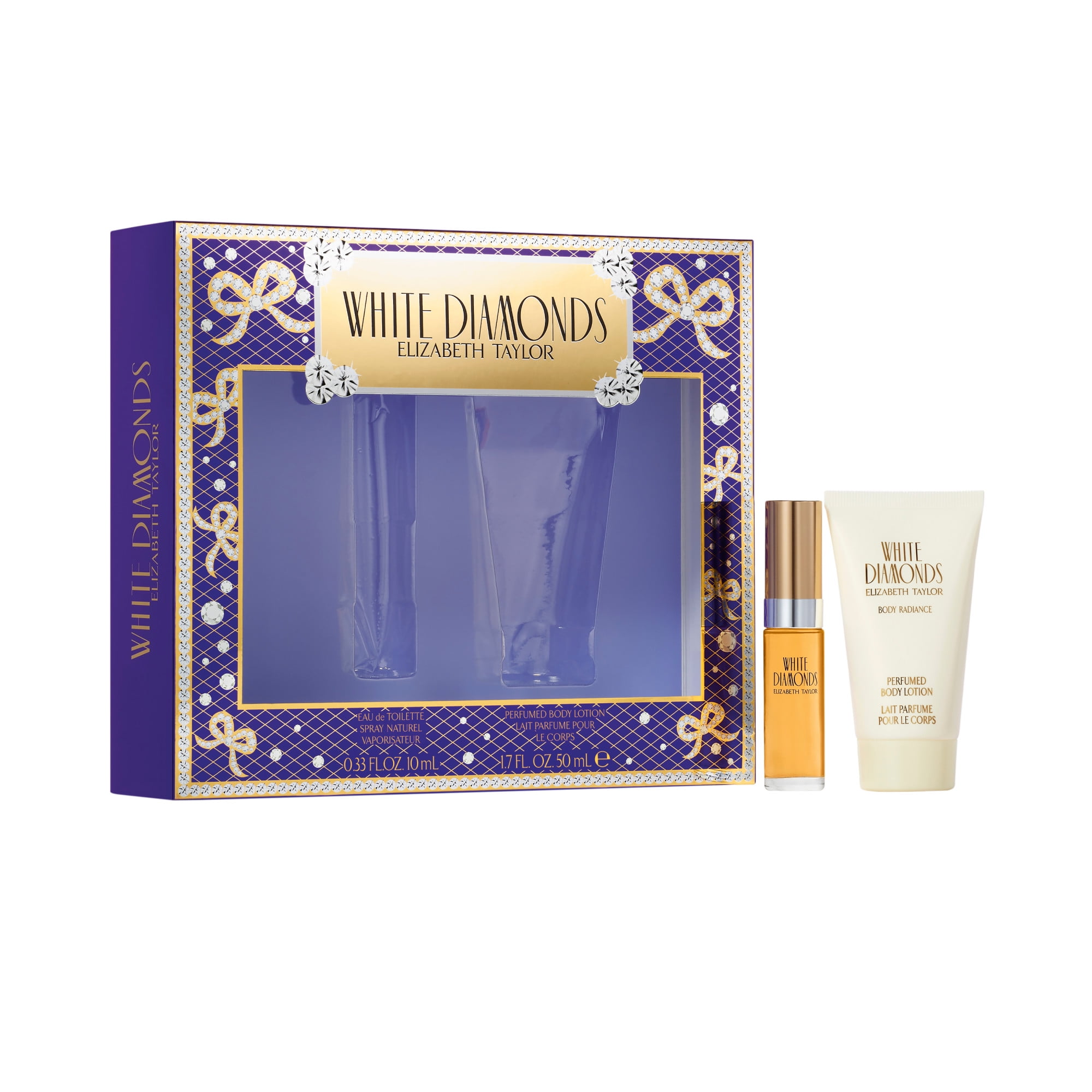 Elizabeth Taylor Elizabeth Taylor White Diamonds Perfume Gift Set, Women, 2 Pieces, 0.33 oz