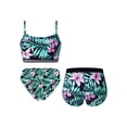 thumbnail image 4 of MSemis Kid Girls 3 Pieces Printed Holiday Swimsuit Swimwear Sleeveless Bathing Suits,Size 8-14 Lily 12, 4 of 5