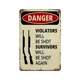 thumbnail image 3 of letrero de metal de venta caliente, advertencia de prohibido el paso, perderá el letrero, para decoración de pared de sala de estar, dormitorio, oficina, 8 x 12 pulgadas, 3 of 5