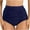 Navy, variant on Swim Bottoms High Waist Women Under $10 Fashion New High Waist Stretch Pleated Swimming Pants Women Conservative Swimming Pants