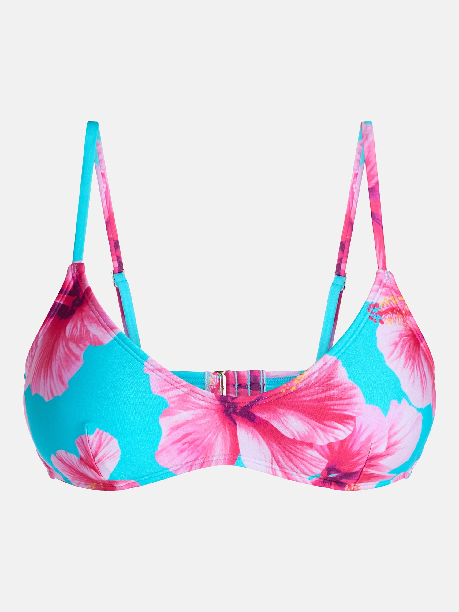 No Boundaries Print Bralette Bikini Top, Women's XXS-XXL