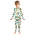 thumbnail image 3 of Dailycode Cotton Pajama Set Snug Fit Long Sleeve Top and Pants for 18M-8Y Koala with Plant, 3 of 7