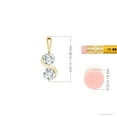 thumbnail image 3 of ANGARA Natural Two Stone Diamond Swirl Pendant in 14K Yellow Gold for Women (Size-4.1mm| Color-G| Clarity-VS2) | April Birthstone, Anniversary, Jewelry Gift for Women | Natural Diamond Necklace, 3 of 8