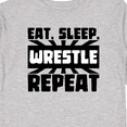 thumbnail image 4 of Inktastic Eat, Sleep, Wrestle, Repeat Boys or Girls Long Sleeve Toddler T-Shirt, 4 of 5