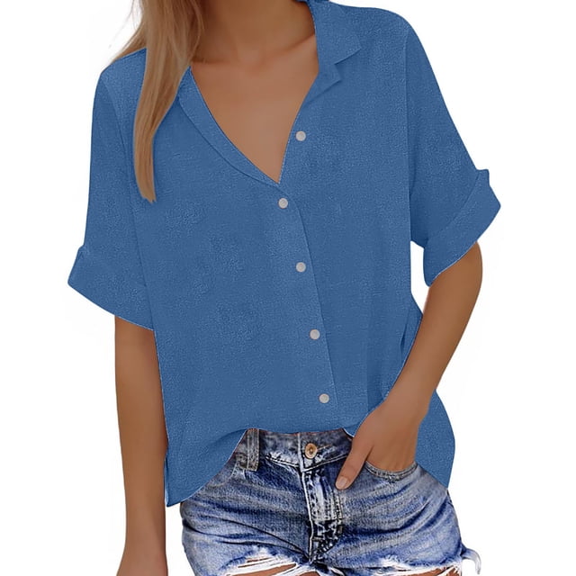 Birdeem Blouses pour Femmes Mode Décontractée Imprimé Manches Courtes Col Rond Blouses Chemises