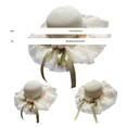thumbnail image 3 of Sun Hat Women VLOOCKLW Wide Brim Straw Floppy Hat for Beach Summer Vacation Garden Packable Roll Up UPF 50+ Beige, 3 of 5