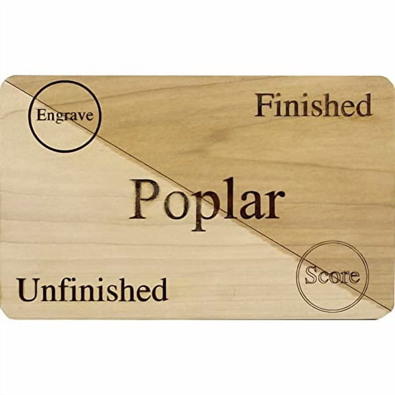 Solid Hardwood 6x19 inches, 0.13 inches, 1/8 inches, Unfinished (Poplar)