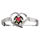 thumbnail image 1 of Rosa Roja dibujo arte vegetal Pulsera pulsera de joyería en forma de corazón Unbranded M, 1 of 3