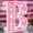 B, variant on Pink Light Up Letters, Glitter Alphabet Letter Sign Pink LED Marquee Letter Lights Battery Powered for Night Light Girls Bedroom ,Birthday Party