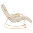 thumbnail image 6 of vidaXL Rocking Chair Cream Fabric, 6 of 8