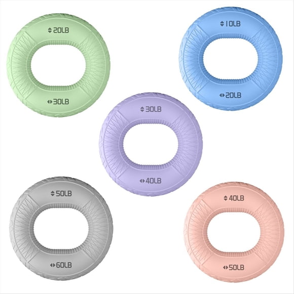 Anillo de Agarre, Entrenamiento Profesional de Fuerza del Brazo, Pinza de Silicona para Masaje de Entrenamiento de Rehabilitación (10LB-60LB)