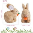 thumbnail image 3 of Deago Hopping Rabbit with Carrot Interactive Electronic Pet Plush Bunny Toy with Sounds and Movements Walking Wiggle Ears Twitch Nose Gifts for Toddlers Kids, Yellow, 3 of 9