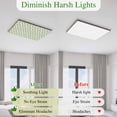 thumbnail image 5 of Abstract Green Magnetic Fluorescent Light Covers for Ceiling Lights 2 x 4 Feet, Modern Contemporary Art Vintage Office Classroom Kitchen Drop Ceiling Light Covers Lighting Filters Shade Panel 1 Pack, 5 of 9