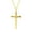 Gold-Tone/Cable, variant on Sterling Silver Cross Pendant Necklace, 18 in, Cable Chain, Gift Box