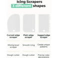 thumbnail image 4 of Cake Decorating Kit Baking Supplies Cake Turntable with 2 Frosting Straight Angled Spatula 3 Icing Smoother Scrapers Baking Accessories Tools for Beginners and Pros, White, 4 of 7