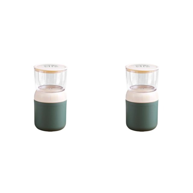 Injueey Fiambrera de apariencia elegante para almacenamiento de cocina con estilo, almacenamiento conveniente, fiambrera aislada, fiambrera vacío azul verde 1 acero inoxidable 2Conjunto