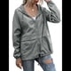 thumbnail image 3 of Impermeables para Mujer, Impermeables, Resistentes Al Viento, Ajustables, con Capucha y Bolsillos. Gris XL, 3 of 9