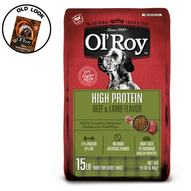 Ol' Roy High Protein with Beef & Lamb Flavor Dry Dog Food, 15 lb