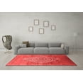 thumbnail image 3 of Ahgly Company Indoor Square Oriental Red Industrial Area Rugs, 5' Square, 3 of 4
