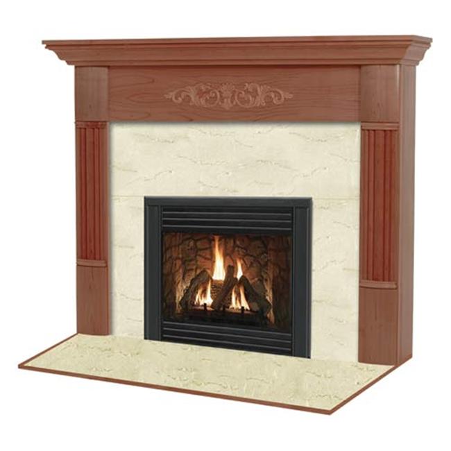 Viceroy R Flush Fireplace Mantel in Dark Traditional Mahogany