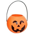 thumbnail image 5 of Begzeat 1pcs Halloween Pumpkin Bucket Candy Bucket Trick or Treat Bucket JackoLantern Pail Halloween Party Supplies - 2.36"×4.33", 5 of 8