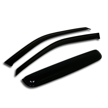 Rain Iii Set - TuningPros WSV-106-3 Window Visor and Sunroof For 1996-2007 Chrysler Town & Country - Outside Mount Deflector Rain Guard and Sunroof Dark Smoke 3 Pcs Set Chrysler Town & Country 96 97 98 99 00 01 02 0