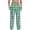 thumbnail image 3 of Picia Starfish On Checkered Background Mens Soft Woven Cotton Elastic Waistband Sleep Pajama Pant Lounge Sleep Pant With Pockets And Drawstring-Medium, 3 of 9