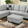 thumbnail image 7 of "JESTOP Fabric Hinged Storage Ottoman Bench, Rectangle Upholstered Footstool, 34""", 7 of 7