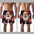 thumbnail image 3 of luoweisi Men's Beach Shorts Quick Dry Swim Trunks with Mesh Lining Santa Claus M, 3 of 5