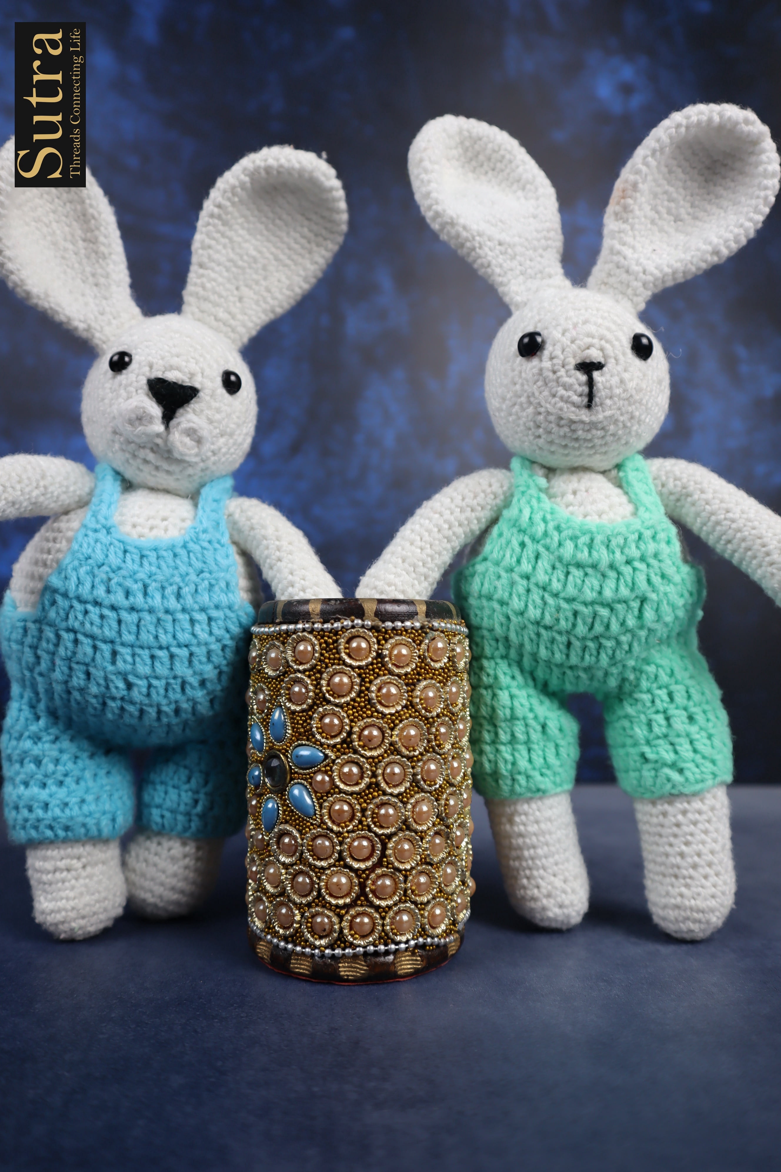 Cute Handmade Bunny Rabbit Set , Bets Gift for New Born and Kids, Amigurumi Bunny Rabbit Stuffed Toys