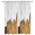 thumbnail image 4 of Outdoor Curtains for Patio Waterproof Brown Marble Indoor/Outdoor Curtain Tiebacks White Modern Abstract Art Luxury Fluid Privacy Sun Block Grommet Drapes for Pergolas Gazebo 2 Panel 54x108 Inch, 4 of 9