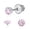 Pink, variant on Limerencia Titanium Hypoallergenic CZ Flat Back Stud Earrings for Women 20G F136 Implant Grade, 6-Prong Nickel-Free Flat Screw Back, Cartilage Tragus Earring, 24H Comfort Wear for Sensitive Ears