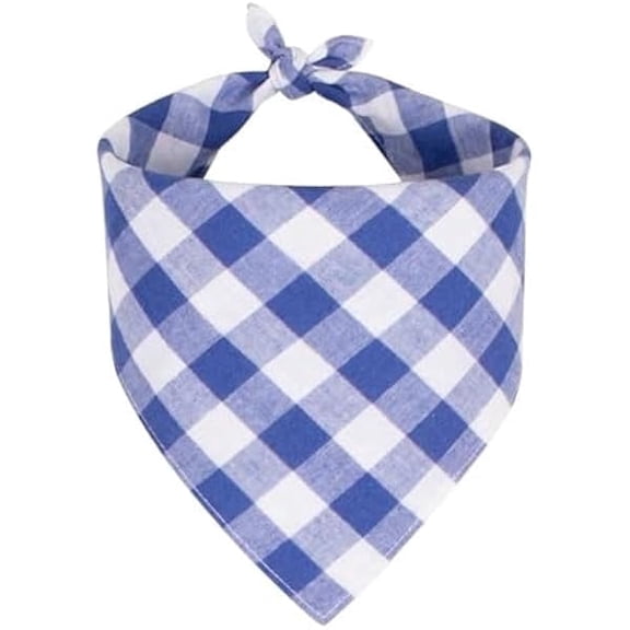 Pawlora Dog Bandanas,Cotton Dog Accessories Pet Apparel (Blue-L)