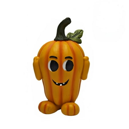 

Kulywon Promotion!Desktop Ornament Big Eyes Pumpkin Halloween Figurines Decorations for Indoor Outdoor Cute Small Pumpkin Man Statues Desktop Ornaments Halloween Tiered Tray Decor Fall Thanksgiving