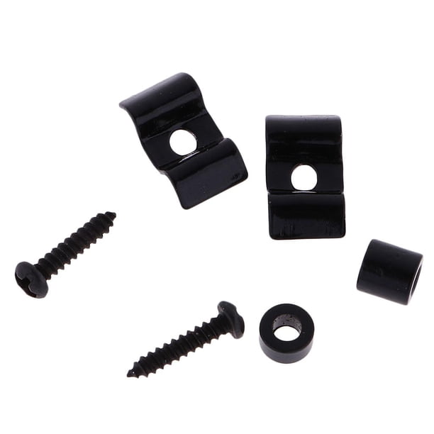 Juego de tornillos de montaje de Árbol de guitarra eléctrica Yuyangstore parte negro Árbol de cuerda