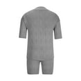 thumbnail image 7 of hopeusnice Men's Pants Solid Color Lounge Sets 2Pcs Comfyfit Workout Activewear Loose Loungewear Casual Beach Elastic Waist Shorts Pockets Fall Lightweight Gray M, 7 of 7