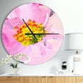 thumbnail image 2 of DesignArt Pink Flower Oil Painting Large Wall Clock, 2 of 2