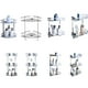 thumbnail image 2 of Estante de esquina de baño de aluminio sin perforaciones Gel de ducha Organizador de champú Soporte Estantes de almacenamiento de cosméticos Jumpingount JJ25187-01B, 2 of 6