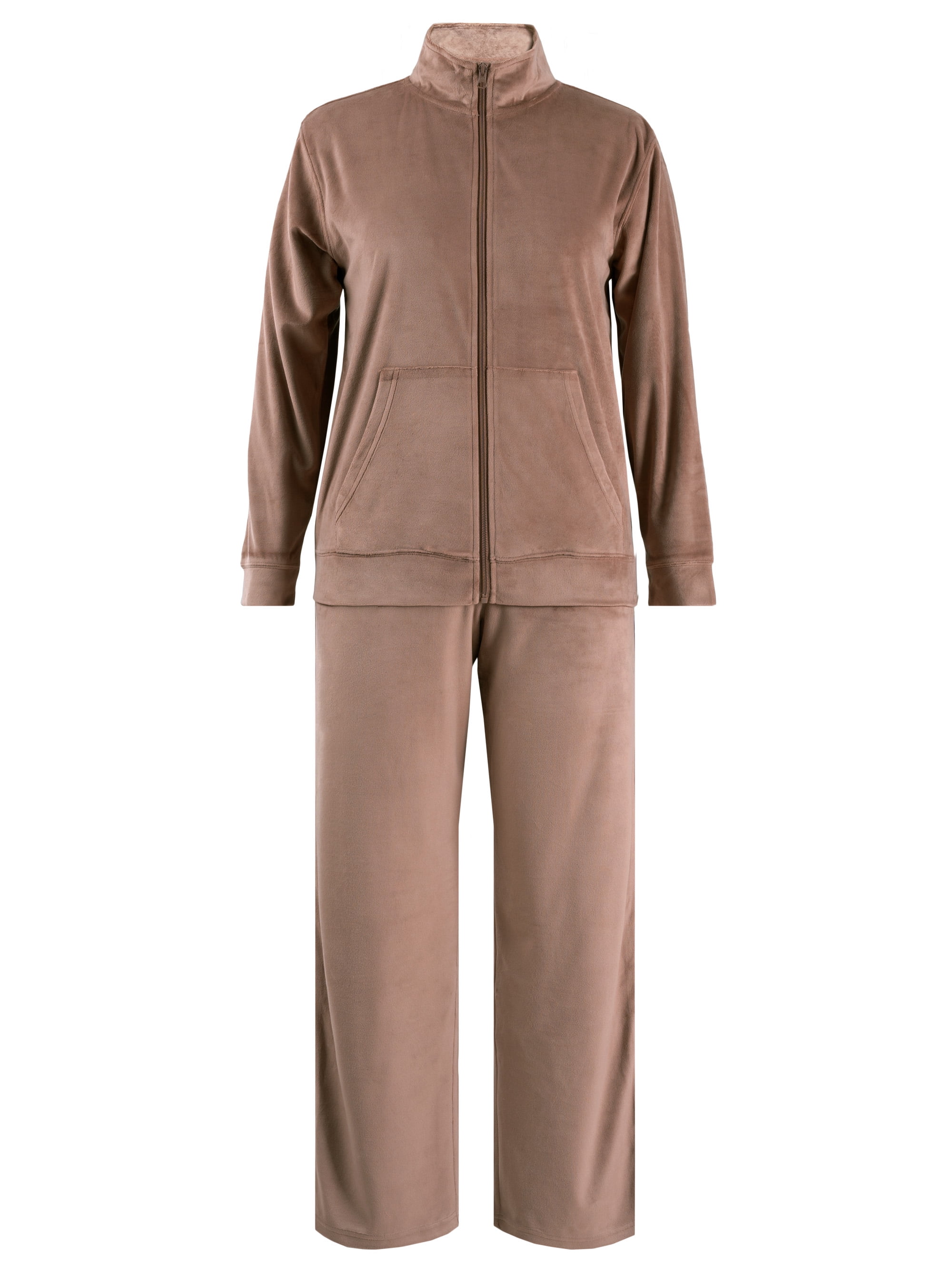 Athletic Works Women's Soft Velour Jacket and Pant Tracksuit, Size S-XXL