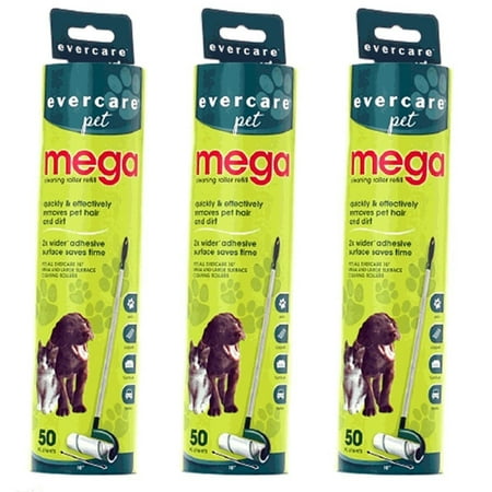 - Evercare Pet Mega Roller 50-Layer Refill, Pack of 3