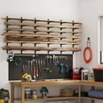 thumbnail image 5 of Wood Organizer Metal Rack - 6-Tier Detachable Lumber Storage Metal Rack & Adjustable Wall Mount Wood Storage Lumber Organizer Rack for Garage Basement Shed Or Workshop, 5 of 7