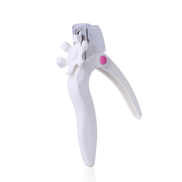 Soidarity Cortaúñas postizas Mango de plástico DIY Recortadora de manicura acrílica falsa Tijeras de viaje de salón para principiantes profesionales Juegos de manicura Blanco Soidarity CE013962-01B