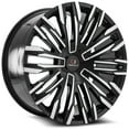 thumbnail image 2 of 22x9.5 Cavallo CLV-28 Gloss Black & Machined Wheel 5x115/5x120 (15mm), 2 of 2