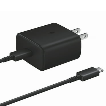 Samsung 45W USB-C PD Super Fast Charging Wall Charger AC Home Power Adapter Travel Plug for Samsung Galaxy S22, S22 , S22 Ultra, S21, S21 Ultra 5G, S20, S10 / Note20 Note10 - Black