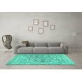 thumbnail image 3 of Ahgly Company Indoor Rectangle Persian Turquoise Blue Traditional Area Rugs, 8' x 12', 3 of 4