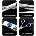 thumbnail image 4 of 15PCS 6.7" Professional Hair Scissors Thinning Barber Shears Set Kit, 4 of 10