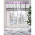 thumbnail image 5 of Purple Grey Valances for Windows Herringbone Quadrangle Geometric Abstract Valance Rod Pocket Light Filtering Short Window Treatments Curtains for Kitchen Bathroom Living Room Bedroom, 42 x 12 Inch, 5 of 7