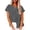 Grey, variant on Womens Casual Button Down Short Sleeve Shirts 2026 Summer Fashion Cotton Linen Shirt Top Blouses with Pocket
